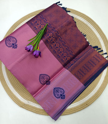 Plum Rose Korvai Saree