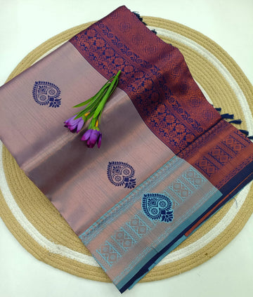 Mauve Paisley Saree