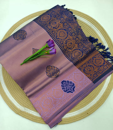 Lavender Blue Korvai Saree